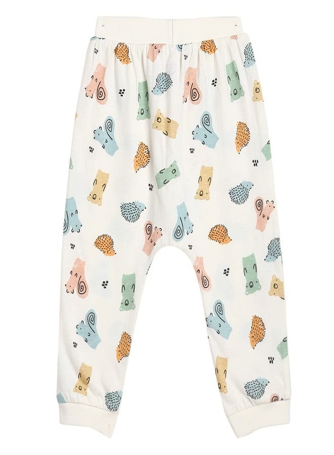 miniklub Baby Full Length Knitted Cotton Multi Color Bottom, Pack Of 3 (3-6M) - Image 3