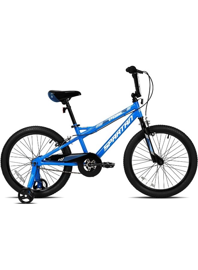 Spartan Cyclone Bike 20 Inch Kids Bike | 20-Inch Wheel Size | With Training Wheels | Adjustable Seat | Single Speed | Blue - Image 2