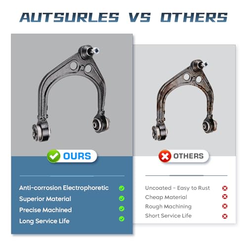 Autsurles RWD Front Upper Control Arms for Chrysler 300 2005 2006 2007 2008 2009 2010 for Dodge Challenger Magnum Charge Inner Outer Tie Rods Sway Bar Links Suspension Kit - Image 2