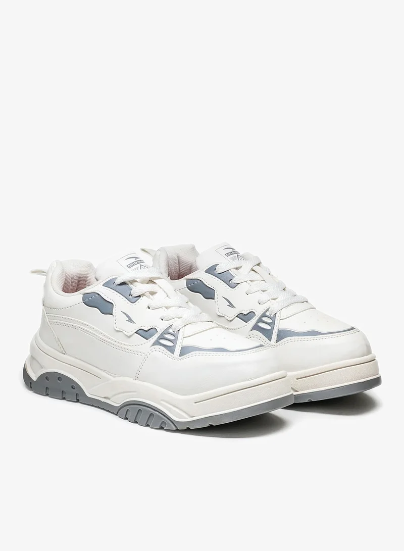 أسيان أحذية رياضية أنيقة باللون الأبيض المائل للنساء والفتيات