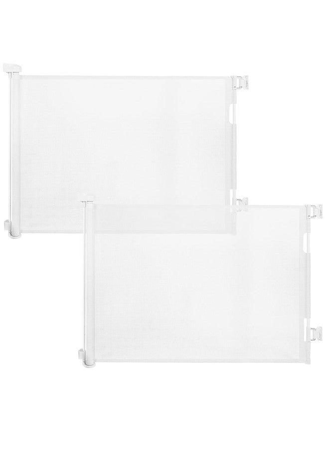 Veraste (2 Pack) Retractable Baby Gate for Doorways and Stairs, Mesh Safety Gate for Pet, Indoor & Outdoor Use, One-Hand Operation, Easy Installation, 33.6" Tall, Expands to 55" Wide（White,33.6"x55" - Image 1