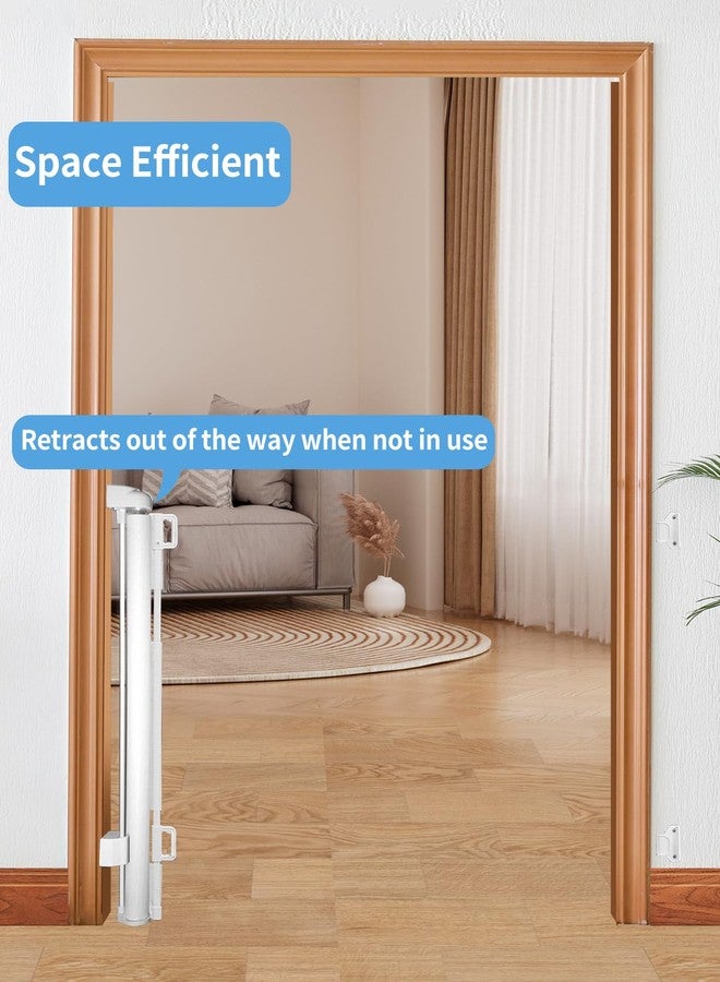 Veraste (2 Pack) Retractable Baby Gate for Doorways and Stairs, Mesh Safety Gate for Pet, Indoor & Outdoor Use, One-Hand Operation, Easy Installation, 33.6" Tall, Expands to 55" Wide（White,33.6"x55" - Image 5
