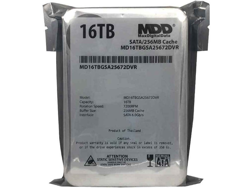 MDD MAXDIGITALDATA MDD 16TB 7200RPM 256MB Cache SATA 6.0Gb/s 3.5inch Internal Hard Drive for Surveillance Storage (MD16TGSA25672DVR) - 3 Years Warranty (Renewed) - Image 4