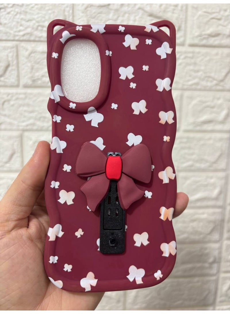 جراب خلفي مع فيونكة متوافق مع هاتف سامسونج A13 / A04S - Image 2