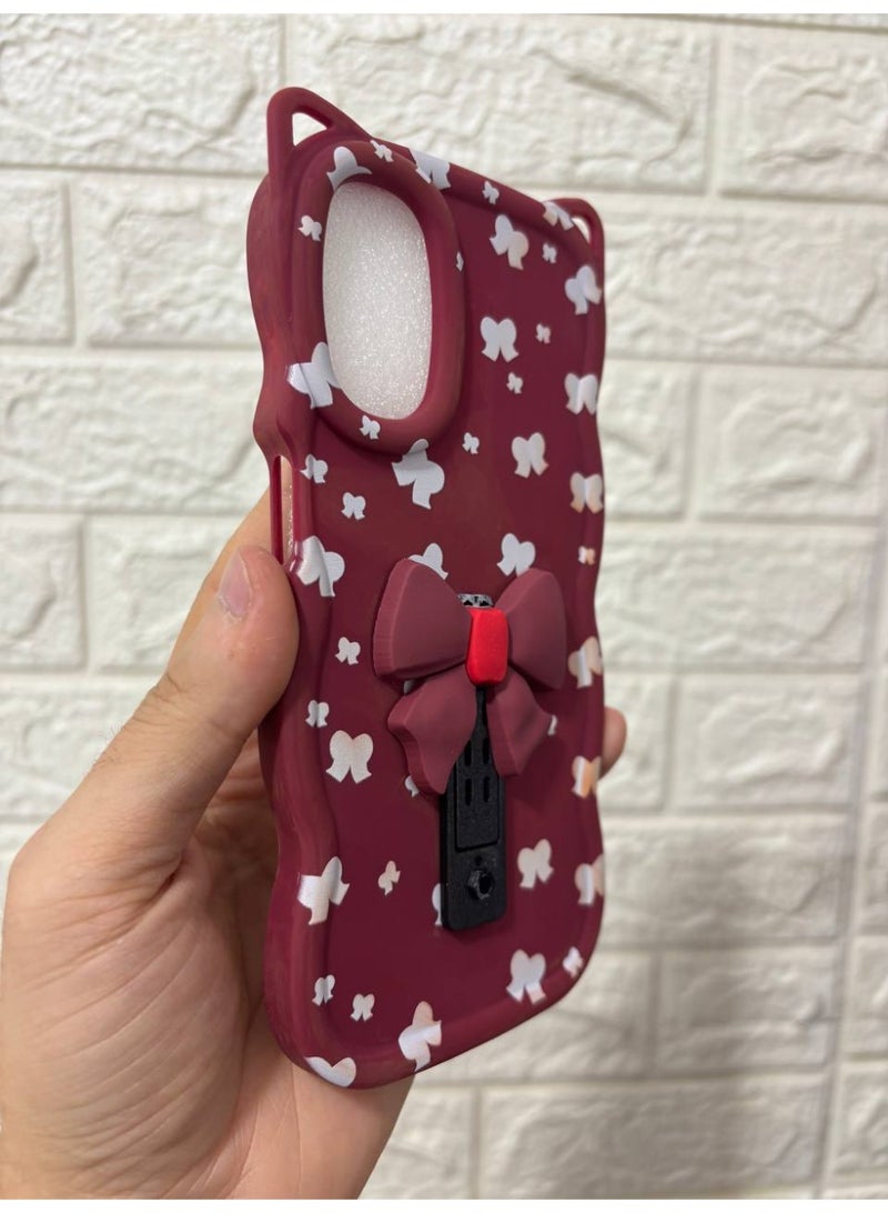 جراب خلفي مع فيونكة متوافق مع هاتف سامسونج A13 / A04S - Image 1