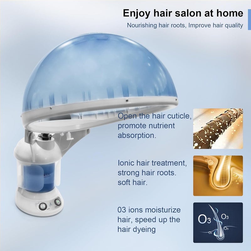 Elitzia Hooded Hair Steamer And Facial Steamer 2 In 1 Function Personal Care O3 Ozone Aroma Hand Face Steam Hair Steam Beauty Machine Elitzia ETKD2328A - Image 2