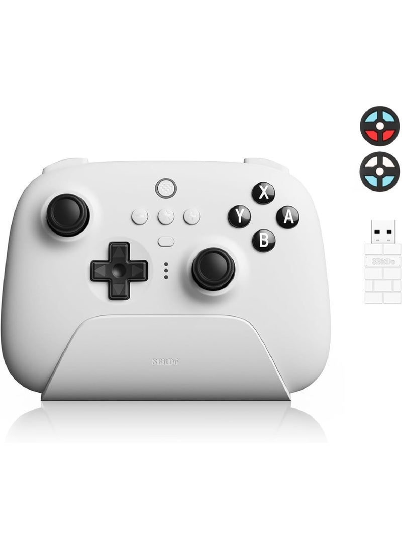 8Bitdo Ultimate Bluetooth Controller with Charging Dock, Wireless Pro Controller with Hall Effect Sensing Joystick, Gaming Controller Compatible with Switch, Windows - Image 1