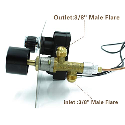 MCAMPAS Fire Pit Burner Valve System Kit-Flame Failure Safety Valve & Push Button Igniter - LPG/Propane Gas Control System Replacement for Outdoor Fire Pits, Patio Heater Accessories - Image 5