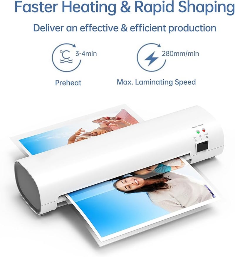 A4 Laminating Machine 230mm Entry Width Hot Cold Lamination with 2 Roller System Quick Warm Up - Image 5