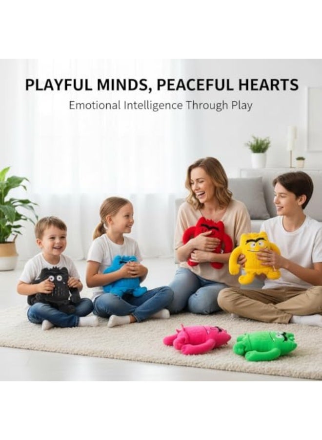 Colour Monster Plush Toys for Kids Age 4+, Emotional Development Soft Dolls, Sad Blue  Happy Yellow Cute Monster Stuffed Animals, Ideal Birthday, Holiday Gifts  Kids Room Decor - Image 4