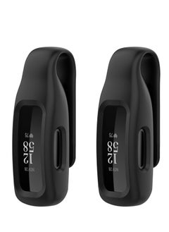 SYOSI SYOSI Solid Color Silicone Clips Compatible for Fitbit Inspire 2, Case Cover Compatible for Fitbit Inspire 2 Clips with Steel Sheet 