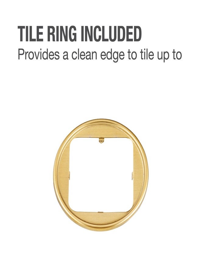 Oatey 42362 Universal 4-1/4 in. Snap-Tite Round Shower Strainer with Tile Ring in Brushed Gold - Image 5