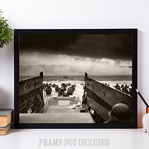 Lone Star Art Into the Jaws of Death - D-Day (1944) Vintage - 11x14 Unframed Print - Perfect Decor and Gift for Military, Veterans and Home Under $15 - Image 5