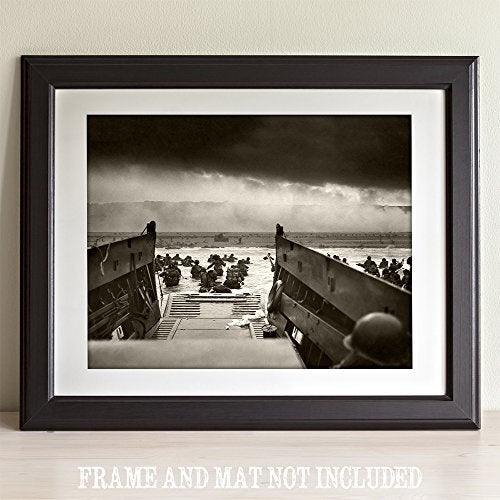 Lone Star Art Into the Jaws of Death - D-Day (1944) Vintage - 11x14 Unframed Print - Perfect Decor and Gift for Military, Veterans and Home Under $15 - Image 2