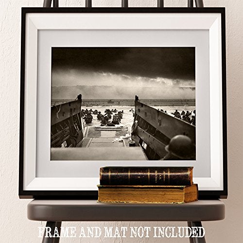 Lone Star Art Into the Jaws of Death - D-Day (1944) Vintage - 11x14 Unframed Print - Perfect Decor and Gift for Military, Veterans and Home Under $15 - Image 3