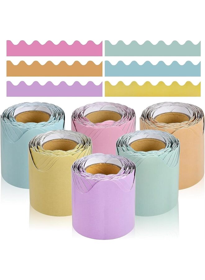 لفات 32.8 قدم حدود لوحات الإعلانات الصفية، حواف لوحة الإعلانات الملونة، ديكورات الفصول الدراسية المقاومة للماء (اللون: أنيق؟ - Image 1