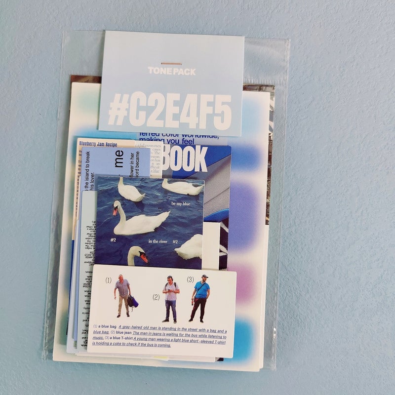 Nordic Style Pink Vintage Diary Decor Ins Materials Stickers Wholesale OAB Card Stickers Office School Stationery Blue# C2E4F5 Sticker Pack