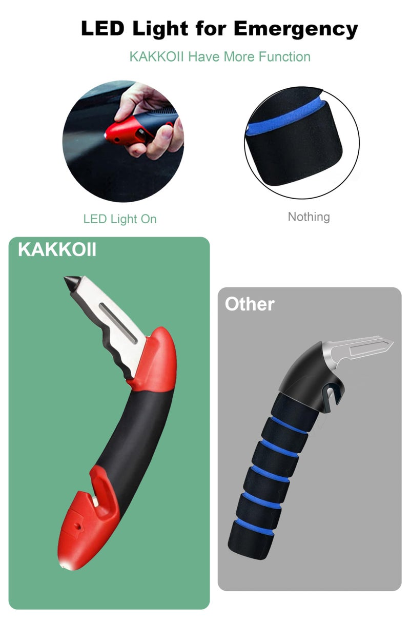 KAKKOII Car Handle Assist Holder, 5 in 1 Vehicle Support Handles, Seatbelt Cutter, Window Breaker, Car Emergency Tool with LED Flashlight for Elderly, Disabled - Image 5