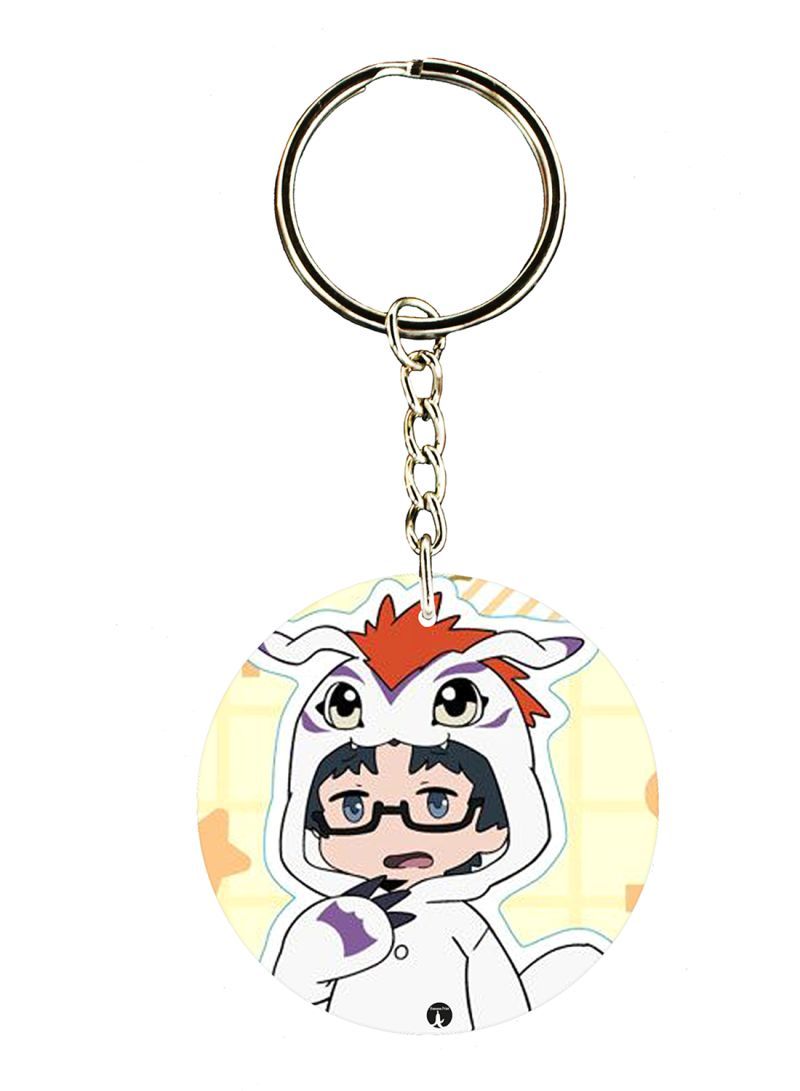 RKN Anime Digimon Double Side Printed Keychain