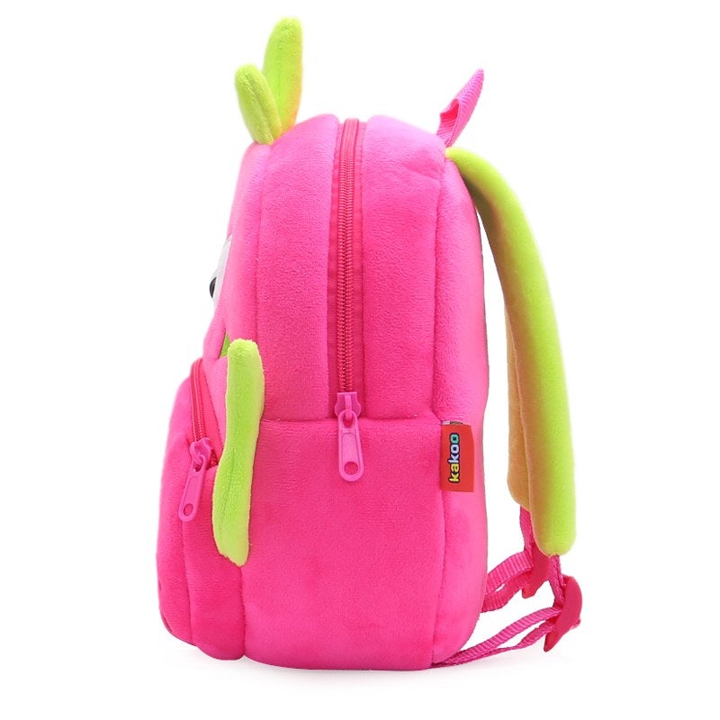 Plush Kids Backpack, Dragon Fruit Fruit Design, Soft Lightweight School Bag for Toddlers and Preschool Kids - Image 2
