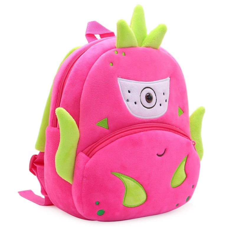 Plush Kids Backpack, Dragon Fruit Fruit Design, Soft Lightweight School Bag for Toddlers and Preschool Kids - Image 4