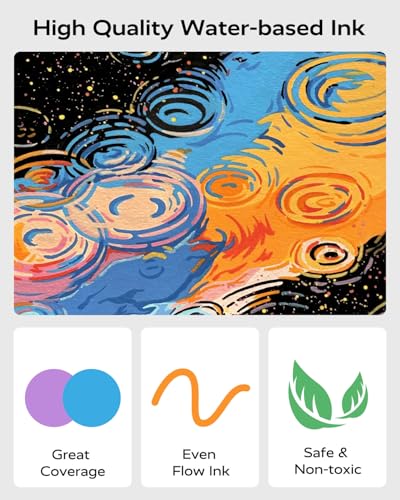 JusArt 60 Colors Dual Tip Acrylic Paint Pens Markers, Brush and Fine Tip, Premium Paint Pens for Wood, Canvas, Egg, Stone, Fabric, Rocks, Metal, Glass, Ceramic, DIY Crafts Making Art Supplies Gifts - Image 3