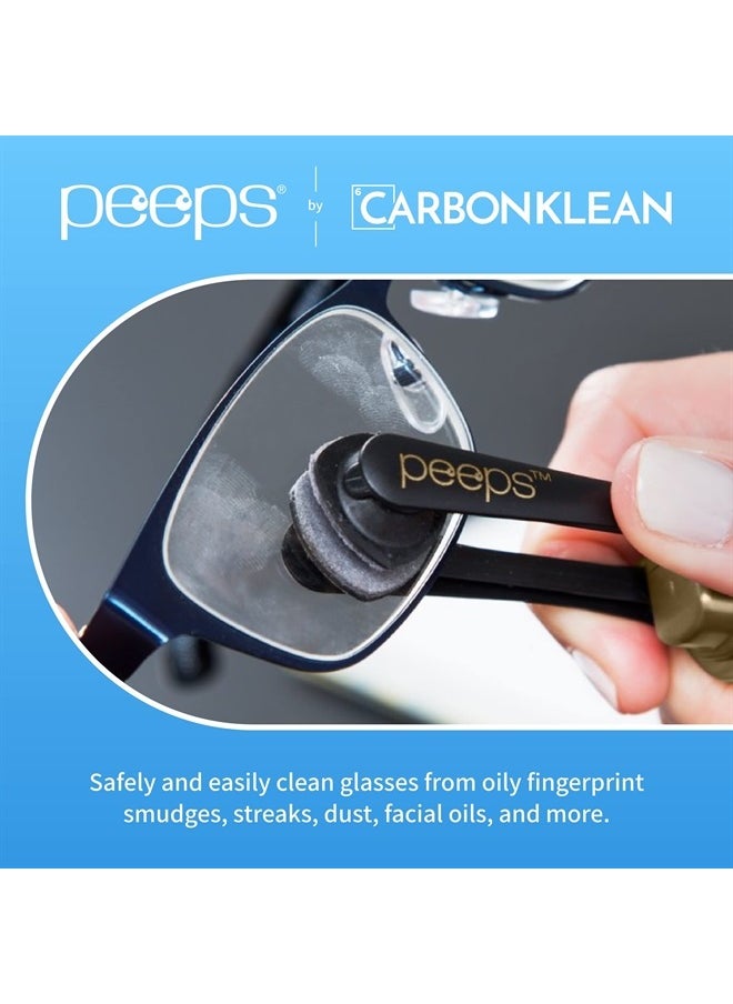 Peeps CarbonKlean Glasses Cleaner - for Eyeglasses, Reading Glasses, and More - Lens Cleaner With Carbon Microfiber Tech - Electroplated Rose Gold - 2 Count (Pack of 1)  - Image 2