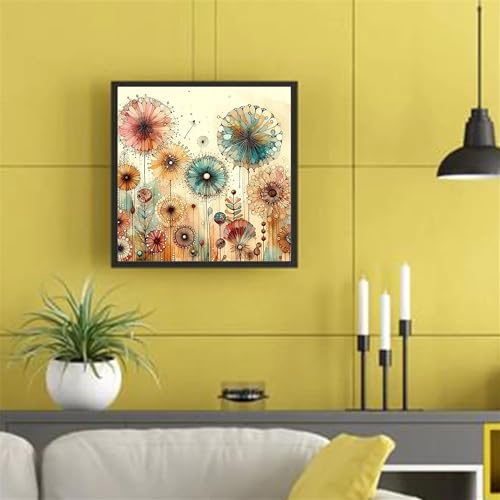 Hestarcul DIY Dandelion Diamond Art Kits for Adults,5D Diamond Painting Kit for Beginner,Full Round Gem Art Paint by Diamond for Home Wall Decor,Gift for Woman. (Dandelion) - Image 3
