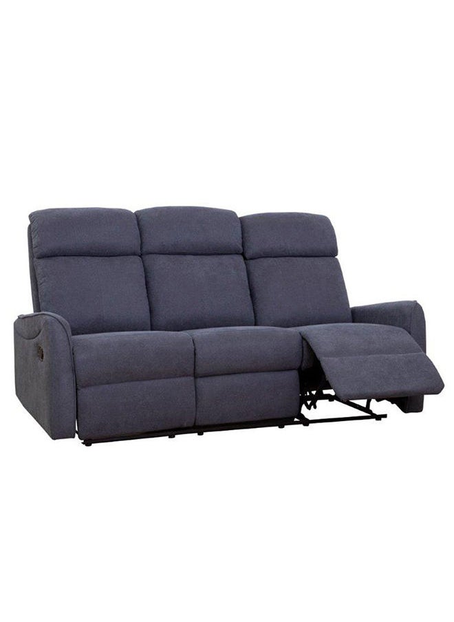 DANUBE HOME - Gizmo 3 Seater Fabric Recliner Modern Design Three Seat Sofas Living Room Furniture 184x91x102cm Dark Grey - Image 1