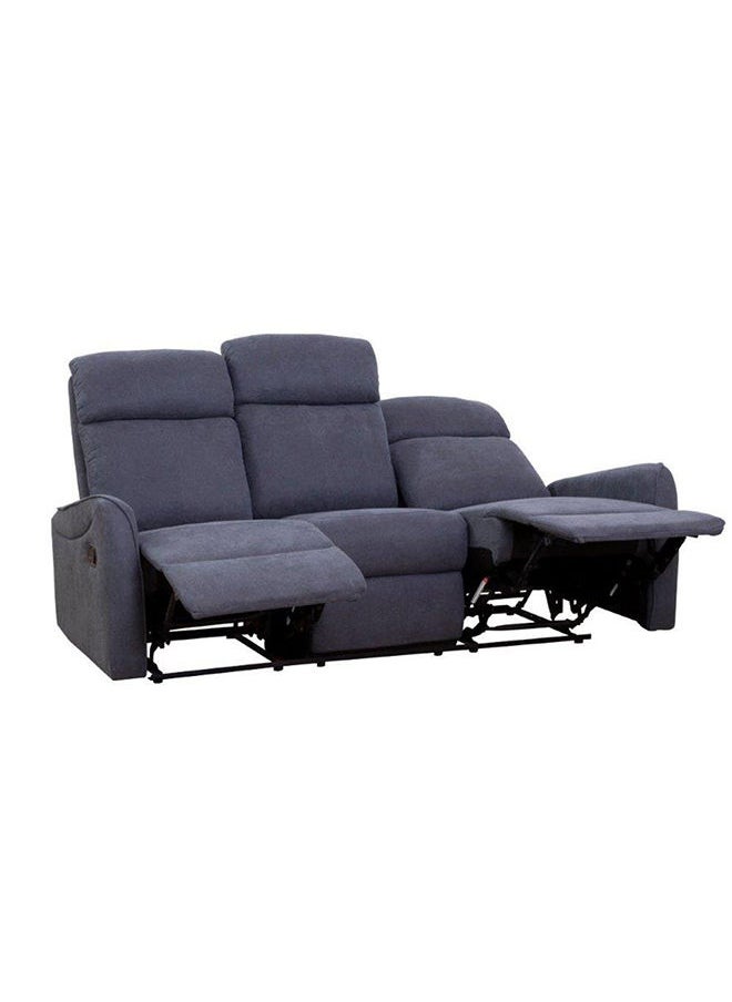 DANUBE HOME - Gizmo 3 Seater Fabric Recliner Modern Design Three Seat Sofas Living Room Furniture 184x91x102cm Dark Grey - Image 1
