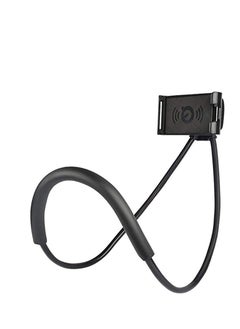 Lazy Hang Neck Phone Support Holder, Multi-function Creative Mobile Holder Desktop Bed Car Bracket Stand Black