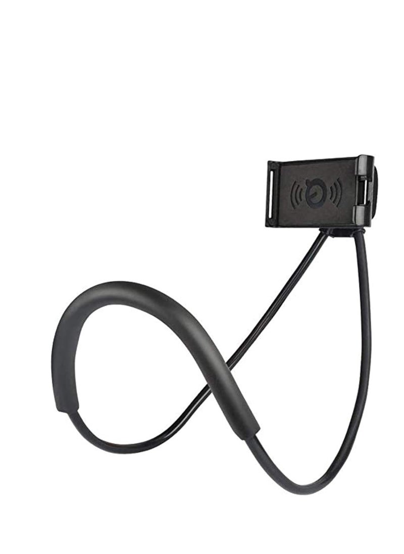 AWH - Lazy Hang Neck Phone Support Holder, Multi-function Creative Mobile Holder Desktop Bed Car Bracket Stand Black - Image 1