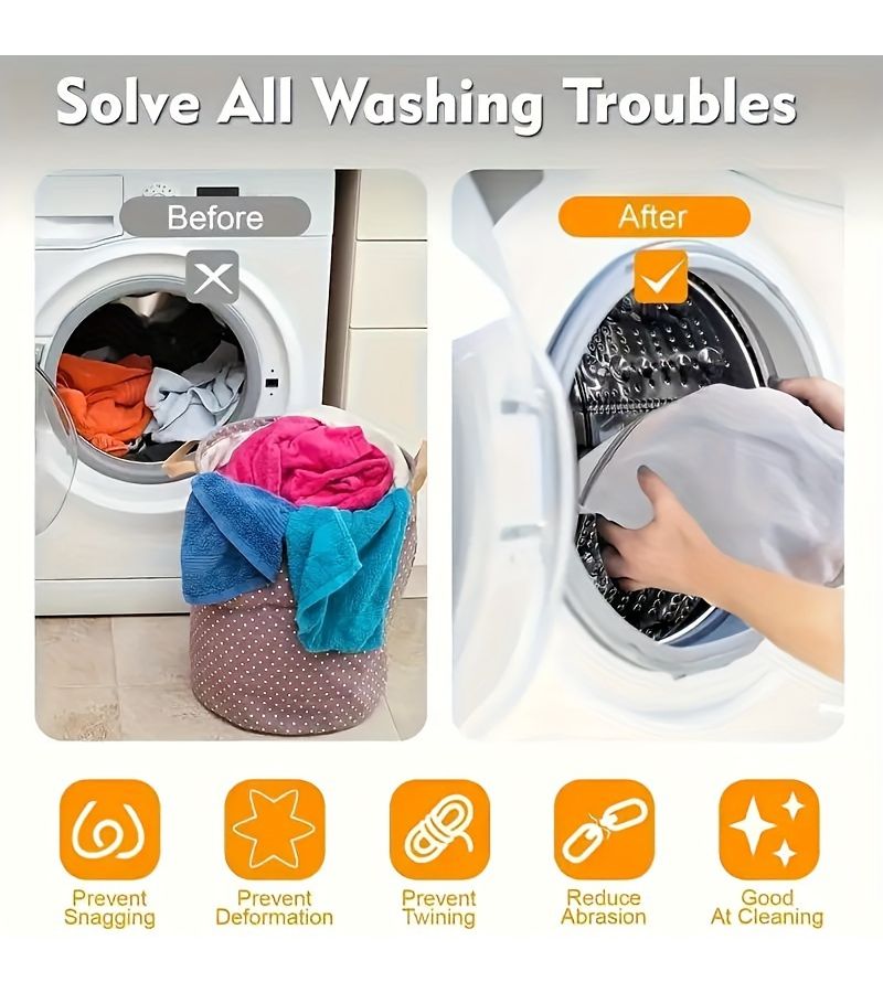 5 Pcs Mesh Laundry Bags 8 66x10 63inch For Clothes Underwear Bras Socks - Image 4