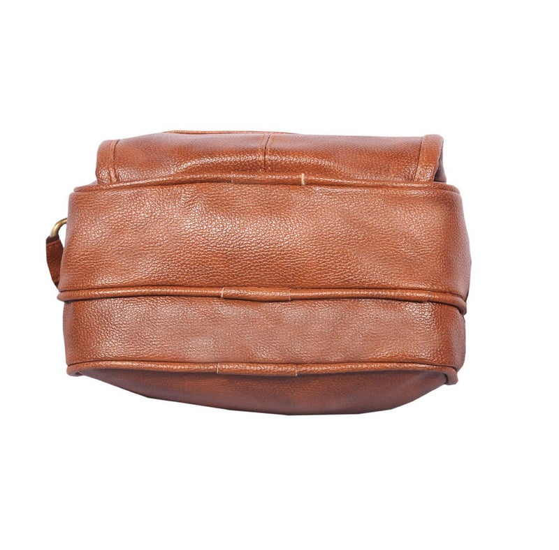 Handcuffs Small Sling Bag for Men | PU Leather Chest Slinger | Crossbody Satchel | Corporate Gift Item | Passport Sling | Mini | Casual | Office | Travel (Rust) - Image 4