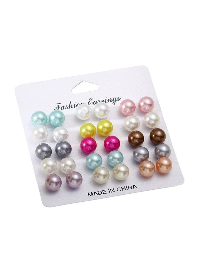 Goolsky Women’s 15-Piece Stud Earring Set – Fashion Geometric & Pearl Designs, Simple Multipack for Daily Accessorizing - Image 2