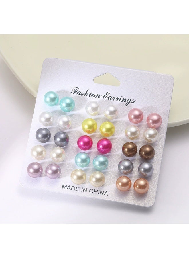 Goolsky Women’s 15-Piece Stud Earring Set – Fashion Geometric & Pearl Designs, Simple Multipack for Daily Accessorizing - Image 5