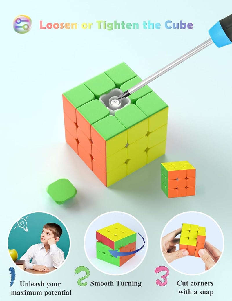 Roxenda 3x3 Speed Cube, 3x3x3 QYTOYS Warrior S Speed Cube Stickerless Frosted Puzzle Magic Cube (Stickerless) - Image 4