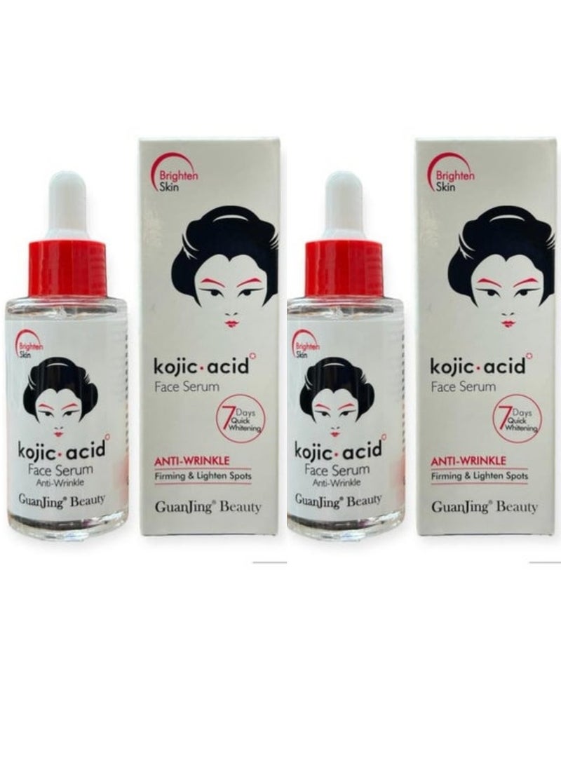 GUANJING Two Pieces Of Kojic Acid Anti-Wrinkle Face Serum 2X40 ml - Image 1