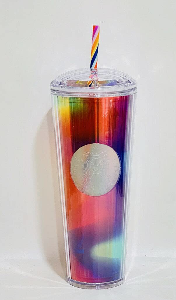 Starbucks Starbucks Acrylic 2021 Summer Rainbow Kaleidoscope 24oz Venti Tumbler 