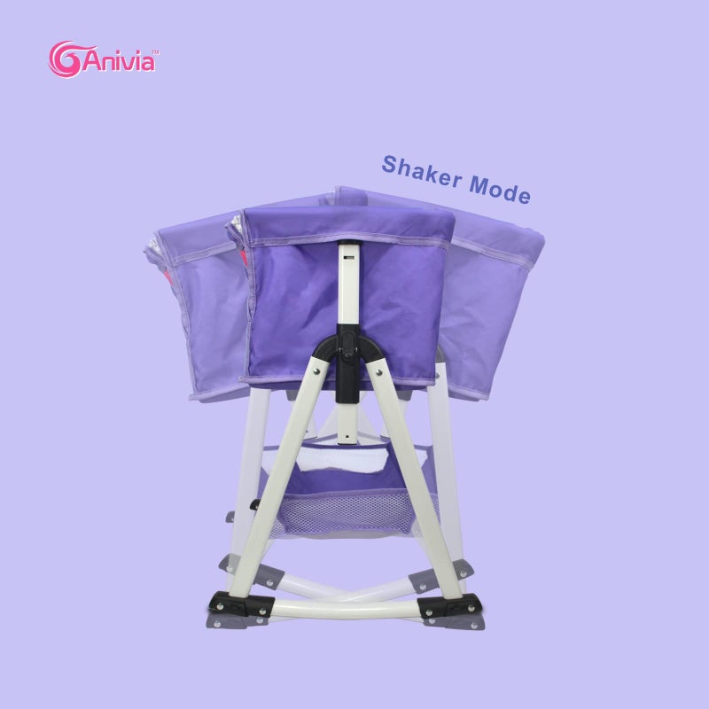 Anivia Doll Bed Furniture 2 Function Toy, Doll Bed and Doll Swings Together for 18 inches Baby Dolls, Baby Doll Crib with Bottom (DP601PURPLE) - Image 3