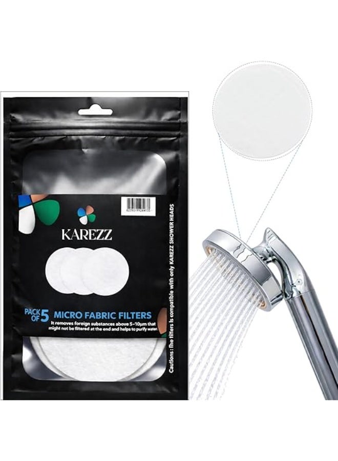 KAREZZ Micro Fabric Filter Replacement for Shower Head. Made in Korea. Fine Particle Filtration. Helps Reduce Sediment & Impurities. Easy to Replace. Compatible Only with KAREZZ Shower Heads - Image 1
