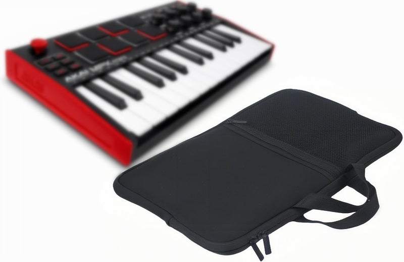 AF-WAN Neoprene Protective Sleeve Case for AKAI Professional MPK Mini MK3 / MPK Mini Play MK3 25 Key USB MIDI Keyboard Controller – Shockproof, Portable Carry Bag with Storage Pocket - Image 4