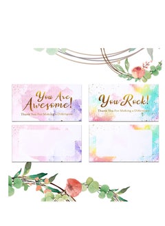 KASTWAVE Thank You Cards, You'Re Awesome Colorful Thank You Note Cards Recognition Postcards Children'S Reward Incentive Small Cards Suitable for Volunteers Nurses Doctors Teachers Students Etc. (200 Cards)  - Image 3