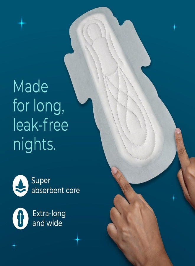Nua MyWave Night XXL Sanitary Pads for Women | Heavy Flow Period Pads | Super Soft, Rash-Free, Leak-Proof | Super Absorbent | Pack of 28 | Individually Wrapped | 320 mm - Image 3