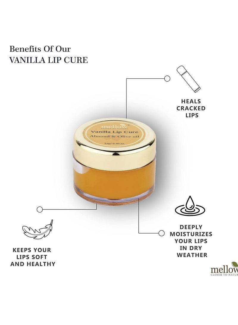 Mellow Herbals Ayurvedic Vanilla Lip Cure 12Gm for Dry Chapped Lips - Image 3