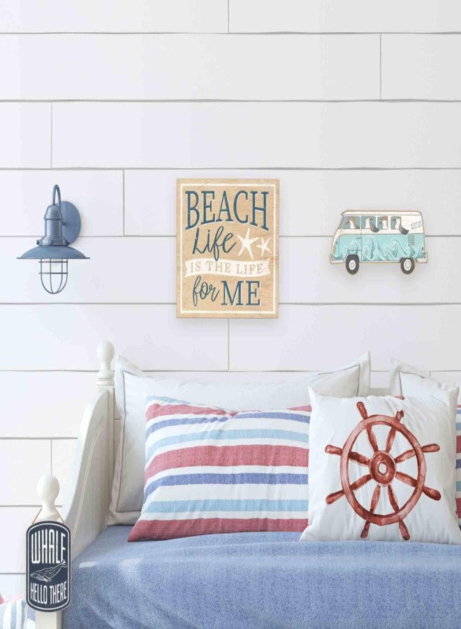 أوبن رود براندز ديكور حائط خشبي بتصميم طيور النورس على حافلة من Open Road Brands - لوحة جدارية مستوحاة من الشاطئ للحمام أو غرفة المعيشة أو غرفة التشمس - Image 5