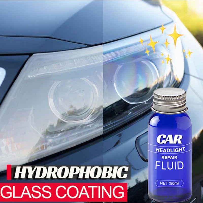 Automobile Headlight Repair Fluid 50ml: No Dismantle Immediate Renovation - Scratch Yellowing Fuzzy Restoration Headlight Plating Agent for Automobile Headlight Maintenance - Image 2