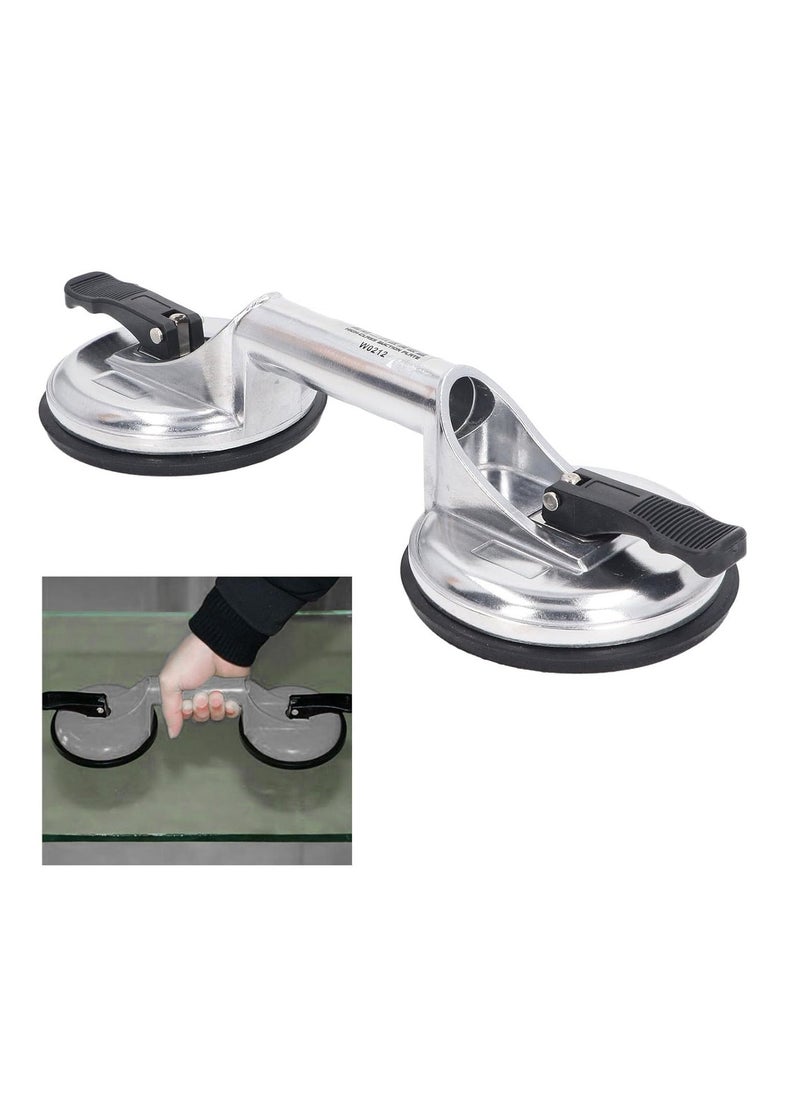ABBASALI - Glass Suction Cups Lifter, Heavy Duty Aluminum Double Vacuum Handle Glasses Tile Lifter Puller Gripper Plate/Pad (clarke with certificate) - Image 1