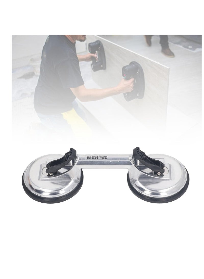 ABBASALI - Glass Suction Cups Lifter, Heavy Duty Aluminum Double Vacuum Handle Glasses Tile Lifter Puller Gripper Plate/Pad (clarke with certificate) - Image 1