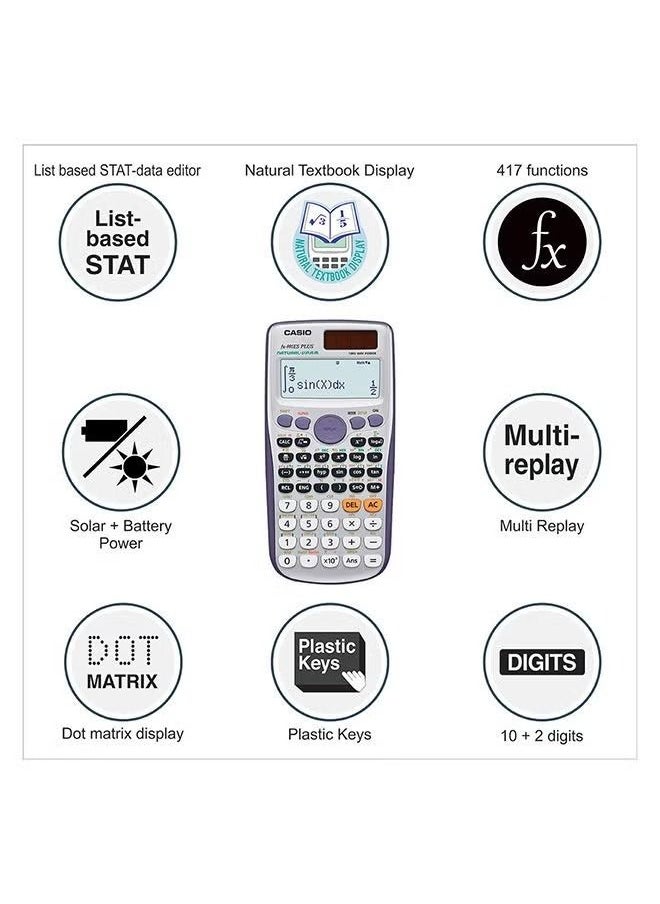 Generic - Natural UPAM Digital Scientific Calculator fx-991ES Plus C Grey - Image 1